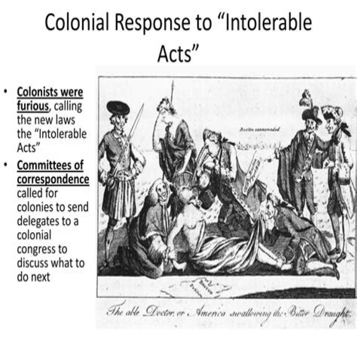 How did colonists react to the intolerable acts? – Janet-Panic.com