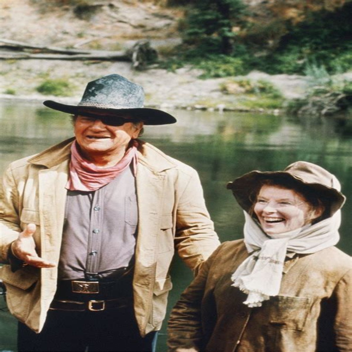 Katharine Hepburn Confronted John Wayne at Their Movie’s Wrap Party