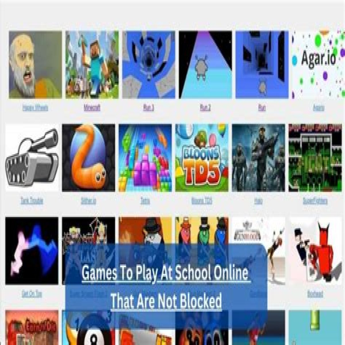What games can I play at school that are not blocked? – Janet-Panic.com